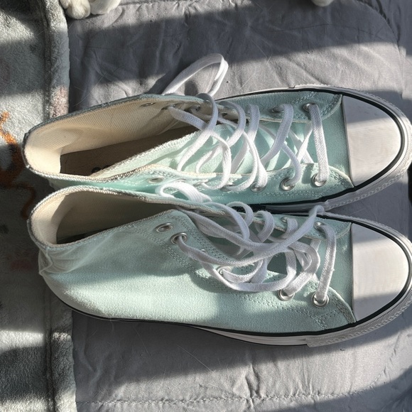 🤍🐠SIZE 7/7.5 Converse Chuck Taylor Lift Platform Light Mint🤍🐠 - Picture 2 of 7